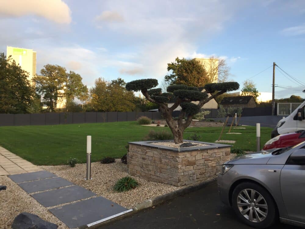 Muret décoratif ardoise – Paysagiste Janzé Martigné-Ferchaud