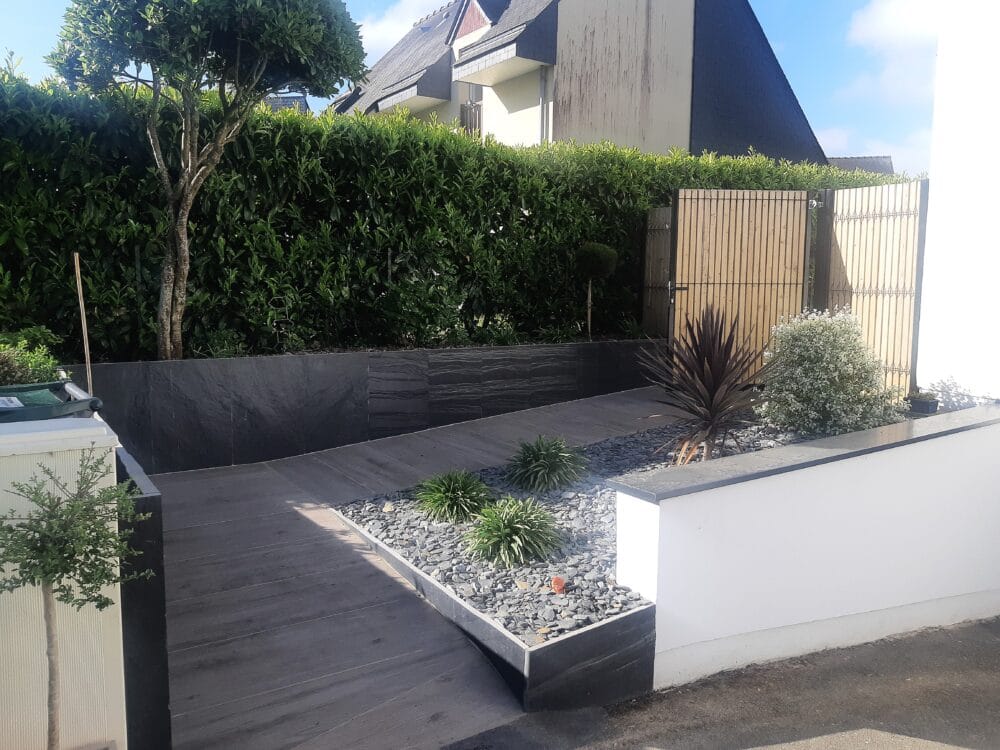 Allée avec bordures maçonnées – Paysagiste Châteaubriant Loire-Atlantique