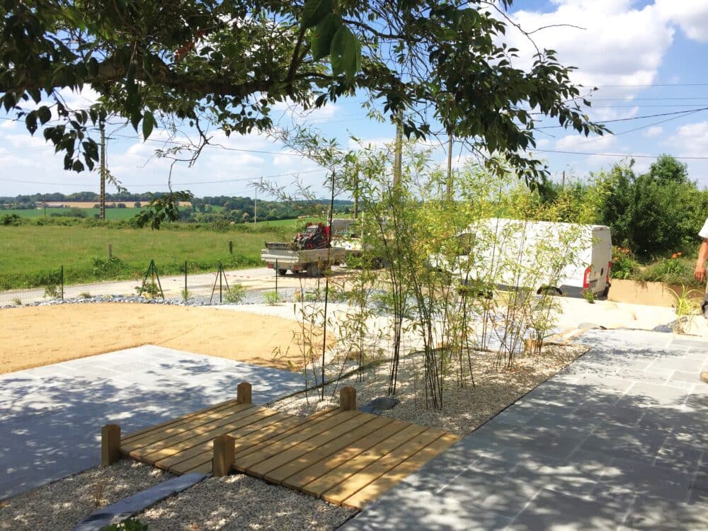 Terrasse et escaliers extérieurs – CLOUET Paysagiste Vern-sur-Seiche
